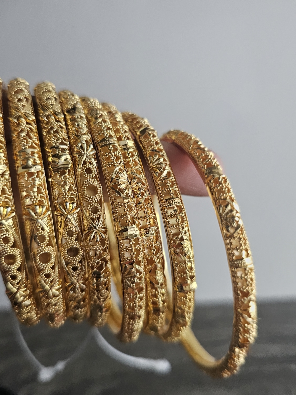 Saudi Gold  Women's Bangle Bracelet Set
